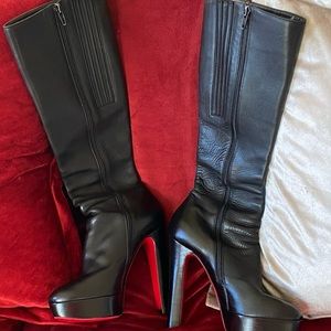 Christian Loubiton knee high boots